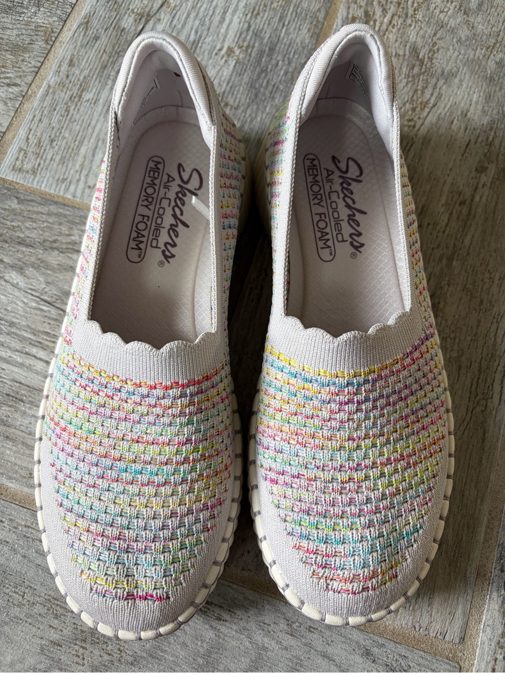 Skechers Pink Multicolor Slip-On Shoes sneakers 7 new